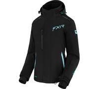 FXR Edge 2-in-1 Ladies Snowmobile Jacket, black/green, size 4