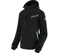 FXR Edge 2-in-1 Ladies Snowmobile Jacket, black-green, size M for Women