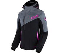 FXR Edge 2-in-1 Ladies Snowmobile Jacket, black-grey-pink, size 36 for Women