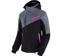 FXR Edge 2-in-1 Ladies Snowmobile Jacket, black/grey/pink, size 4