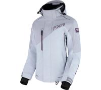 FXR Edge 2-in-1 Ladies Snowmobile Jacket, light grey/black, size 12