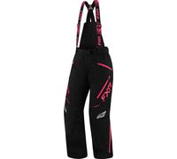 FXR Edge Ladies Snowmobile Bib Pants, black/hotpink, size 4