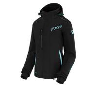 FXR Edge 2-in-1 Ladies Snowmobile Jacket, black-green, size M for Women