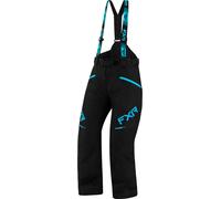 FXR Fresh 2023 Ladies Snowmobile Bib Pants, black-blue, size 26 for Women