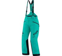 FXR Fresh 2023 Ladies Snowmobile Bib Pants, black-green, size XS 28 for Women