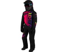 FXR Helium 2023 Youth One Piece Snowmobile Suit, black-pink, size 12