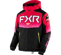FXR Helium 2023 Youth Snowmobile Jacket, black-pink, size XS 32 42