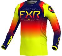 FXR Helium 2024 Motocross Jersey, dark blue/yellow/red, size XS