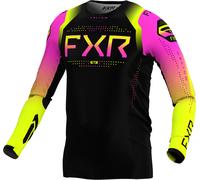 FXR Helium 2024 Youth Motocross Jersey, black-pink-yellow, size S