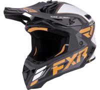 FXR Helium Carbon Motocross Helmet, black-white-gold, size 2XL for Men