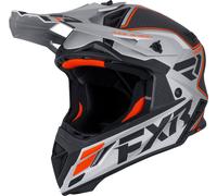FXR Helium Carbon Motocross Helmet, black-orange-silver, size M for Men
