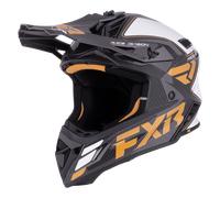 FXR Helium Carbon Motocross Helmet, black-white-gold, size XS for Men