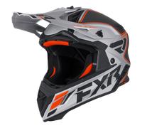 FXR Helium Carbon Motocross Helmet, black-orange-silver, size L for Men