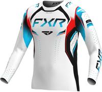 FXR Helium Edge Motocross Jersey, black-white-red-blue, size M for Men