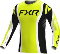 FXR Helium Infinity Motocross Jersey, black-white-yellow, size L for Men