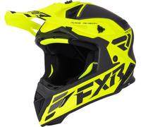 FXR Helium Logo Carbon Motocross Helmet, black-yellow, size XL for Men