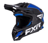 FXR Helium Logo Carbon Motocross Helmet, black/blue/white, size 2XL