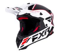 FXR Helium Logo Carbon Motocross Helmet, black-white-red, size L for Men