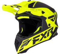 FXR Helium Logo Carbon Motocross Helmet, black-yellow, size L for Men