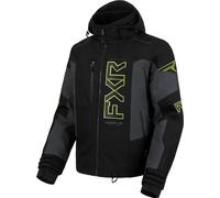 FXR Helium X 2-in-1 2025 Snowmobile Jacket, black-grey-yellow, size XL for Men