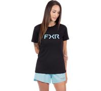 FXR Hydrogen Premium Women's T-Shirt Black/Maui BlueL Black,Maui Blue