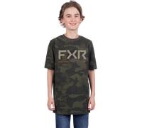 FXR Hydrogen Premium Youth T-Shirt Army Camo/OrangeS Army Camo,Orange