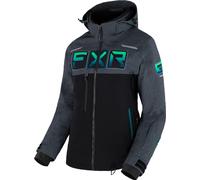FXR Maverick 2-in-1 Ladies Snowmobile Jacket, black-grey-green, size XL for Women