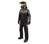 FXR Maverick F.A.S.T. Insulated One Piece Snowmobile Suit, black-grey-yellow, size S