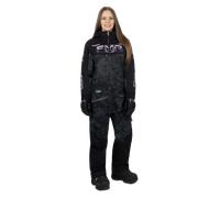 FXR Maverick F.A.S.T. Insulated Ladies One Piece Snowmobile Suit, black-grey, size 6 for Women
