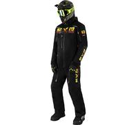 FXR Maverick F.A.S.T. Insulated One Piece Snowmobile Suit, black/yellow, size 2XL