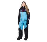 FXR Maverick Lite Ladies One Piece Snowmobile Suit, black-blue, size 6 for Women