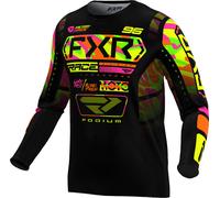 FXR Podium 2025 Youth Motocross Jersey, black-green-yellow, size XL