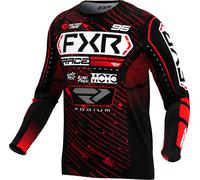 FXR Podium 2025 Youth Motocross Jersey, black-white-red, size XL