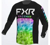 FXR Podium Colored Motocross Jersey, black/green, size M