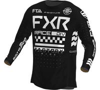 FXR Podium Gladiator 2023 Youth Motocross Jersey, black/white, size M