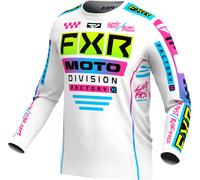 FXR Podium Gladiator 2024 Motocross Jersey, white/black/blue, size L