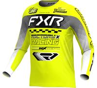 FXR Podium Gladiator Motocross Jersey, black-grey-white-yellow, size S for Men