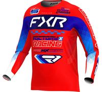 FXR Podium Gladiator Motocross Jersey, white-red-blue, size L for Men