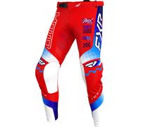 FXR Podium Gladiator Motocross Pants, white-red-blue, size 34 for Men