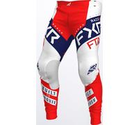 FXR Podium Gladiator Motocross Pants, white-red-blue, size 38 for Men