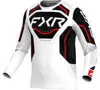 FXR Podium Relay Motocross Jersey, black-white-red, size XL for Men