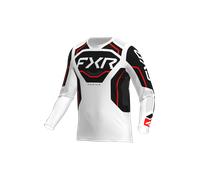 FXR Podium Relay Motocross Jersey, white/black/red, size M