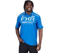 FXR Race Div Performance Polo Shirt Blue/WhiteM Blue,White