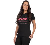 FXR Race Division Premium Women's T-Shirt Black/Sun-Kissed CoralS Black,Sun-Kissed Coral