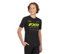 FXR Race Division Premium Youth T-Shirt Black/Hi-VisL Black,Hi-Vis