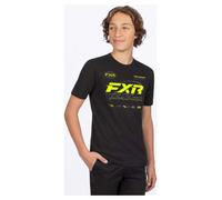 FXR Race Division Premium Youth T-Shirt Black/Hi-VisXS Black,Hi-Vis
