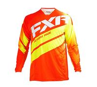FXR Racing Mission 18 Mens MX Motocross Off Road Jersey - Red/Hi-Viz/White-XL