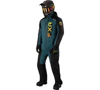 FXR Recruit F.A.S.T. Insulated One Piece Snowmobile Suit, green-yellow, size XS for Men
