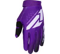 FXR Reflex Motocross Gloves, black/white/purple, size 2XL