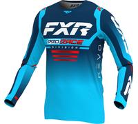 FXR Revo 2024 Motocross Jersey, dark blue/light blue/red, size S